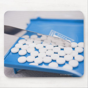 Pharmacy tools, pills, medication mouse pad