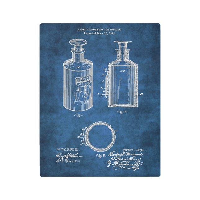 Pharmacy Wall Decor Medicine Bottle Patent (Front)