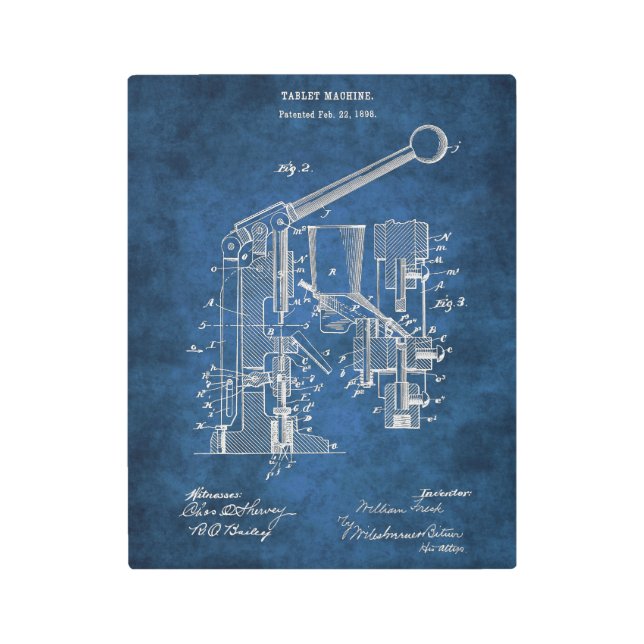 Pharmacy Wall Decor Pill Tablet Press Machine (Front)