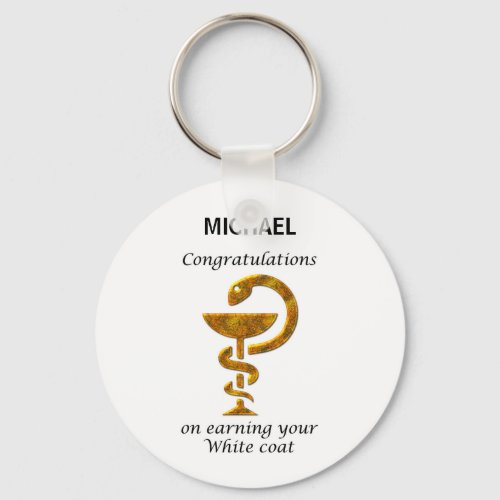 Pharmacy White Coat Ceremony Congratulations Keychain