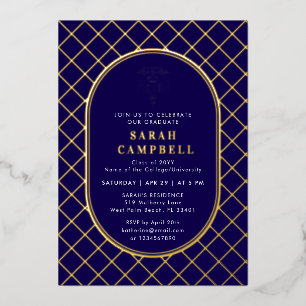 PharmD Doctor of Pharmacy Graduation Check Pattern Foil Invitation