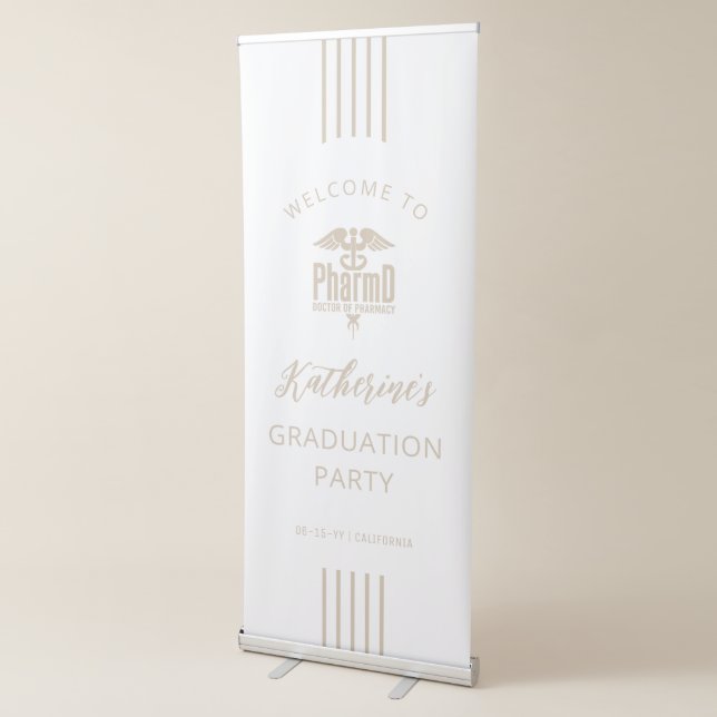 PharmD Doctor of Pharmacy Graduation Party Retractable Banner (3/4)