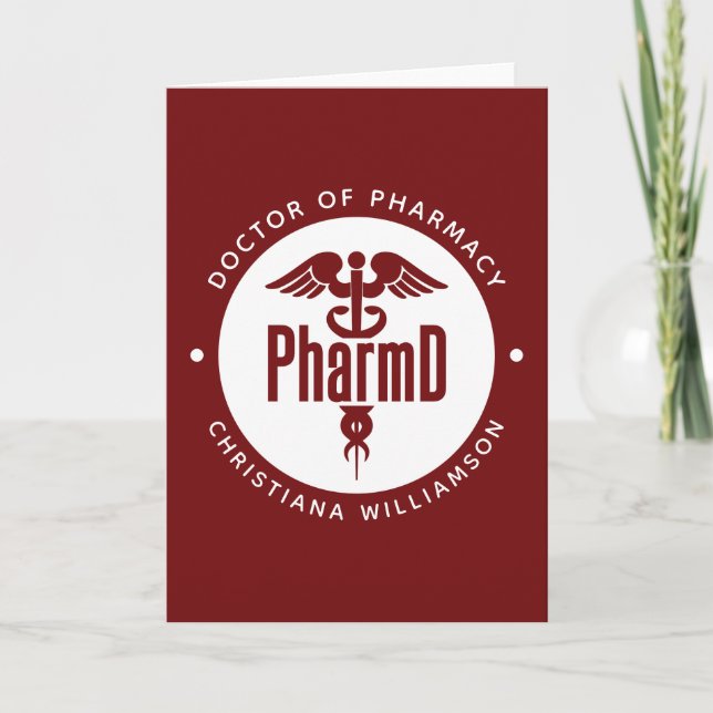 PharmD Doctor of Pharmacy Graduation Pharmacist Card (Front)