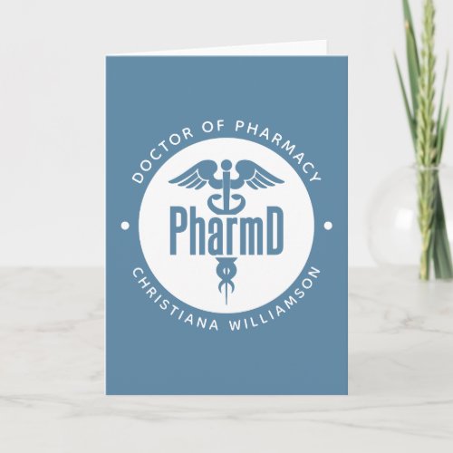 PharmD Doctor of Pharmacy Graduation Pharmacist Card