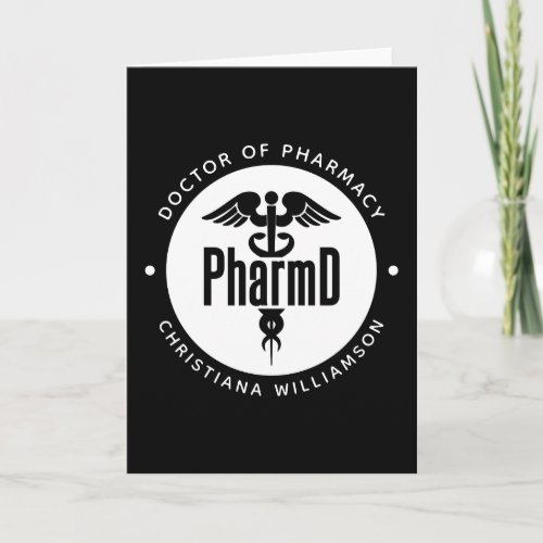 PharmD Doctor of Pharmacy Graduation Pharmacist Card