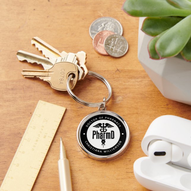 PharmD Doctor of Pharmacy Graduation Pharmacist Keychain (Desk)