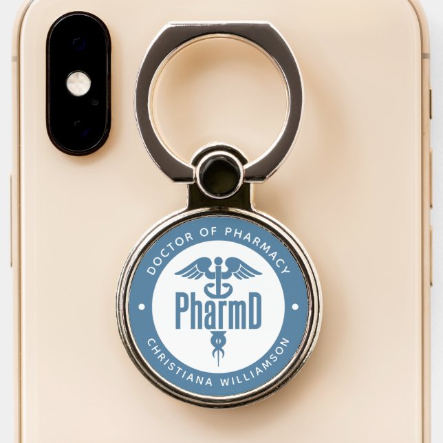 PharmD Doctor of Pharmacy Graduation Pharmacist Phone Ring Stand (Close Up)
