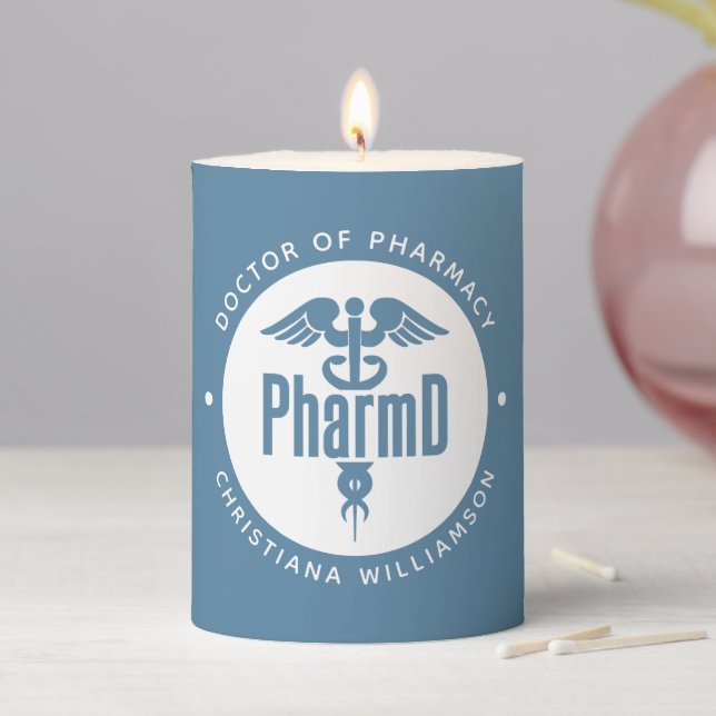 PharmD Doctor of Pharmacy Graduation Pharmacist Pillar Candle (In Situ)