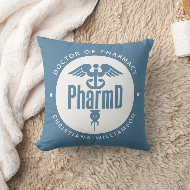 PharmD Doctor of Pharmacy Graduation Pharmacist Throw Pillow (Blanket)