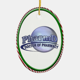 PharmD LOGO - DOCTOR OF PHARMACY Ceramic Ornament