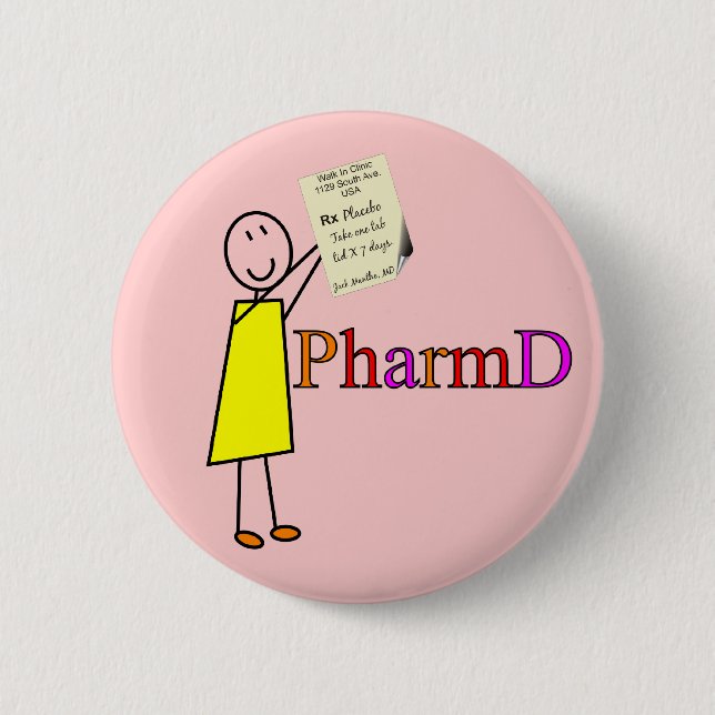 PharmD Pharmacy Student Gifts Button (Front)