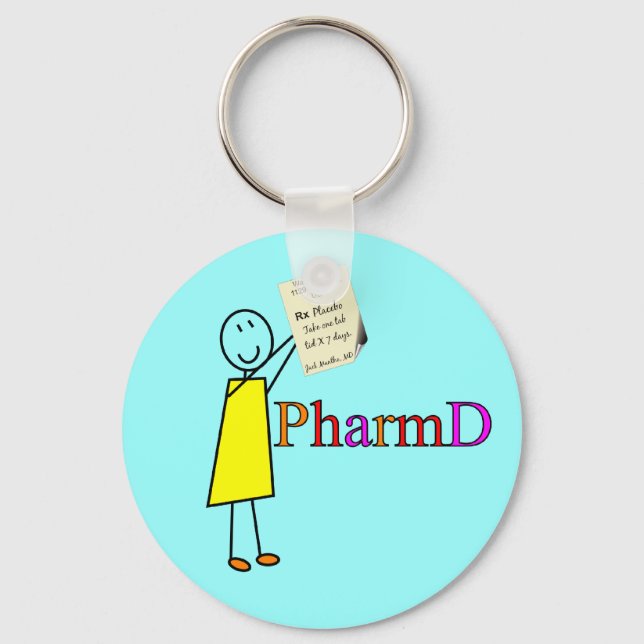 PharmD Pharmacy Student Gifts Keychain (Front)