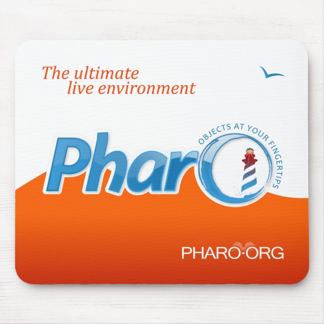 Pharo Mousepad "Orange wave" (Front)