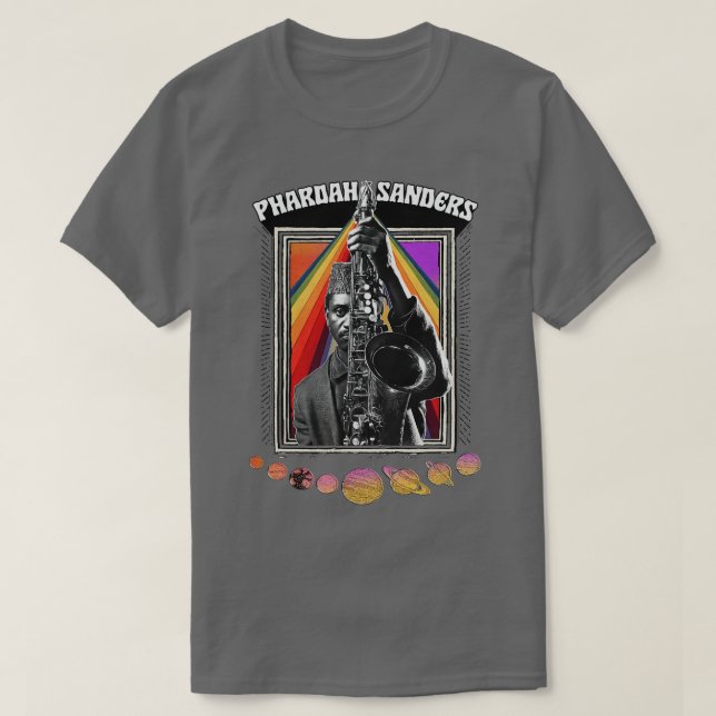 PHAROAH SANDERS Original Psychedelic Design T-Shirt (Design Front)