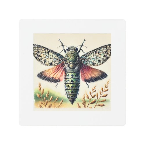 Pharsalia Butterfly 180624IREF109 _ Watercolor Metal Print