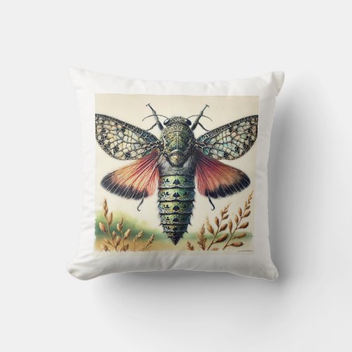 Pharsalia Butterfly 180624IREF109 _ Watercolor Throw Pillow