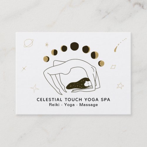  Phases of Moon Woman Celestial Goddess Business Card