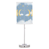 Phases of the Cheese Moon Dreamy Sky Lunar Chart Table Lamp (Back)