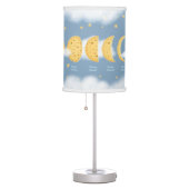 Phases of the Cheese Moon Dreamy Sky Lunar Chart Table Lamp (Right)