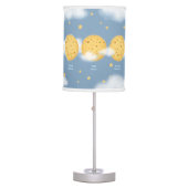 Phases of the Cheese Moon Dreamy Sky Lunar Chart Table Lamp (Front)