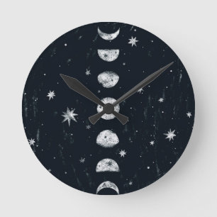 Phases of the moon Acrylic Wall Clock
