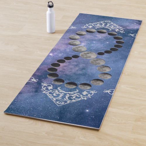 Phases of the Moon Cosmic Sky Yoga Mat