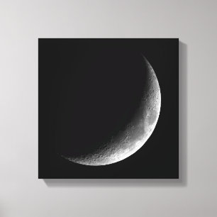 PHASES OF THE MOON, CRESCENT MOON. PHOTO 3 OF 5 CANVAS PRINT