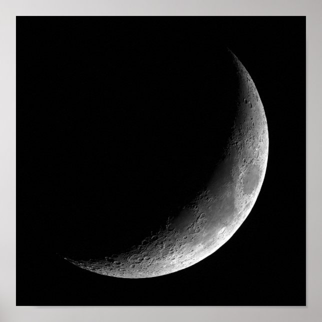 PHASES OF THE MOON, CRESCENT MOON. PHOTO 3 OF 5. POSTER (Front)