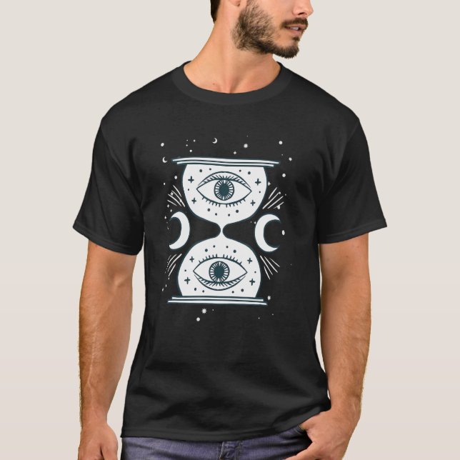 Phases Of The Moon Evil Eyes Protection Mystical W T-Shirt (Front)