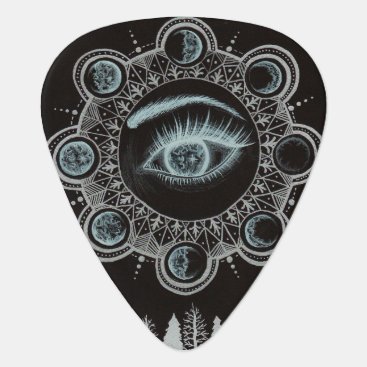 Phases of the Moon Eye Guitar Pick