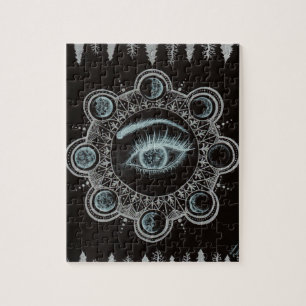 Phases of the Moon Eye Jigsaw Puzzle