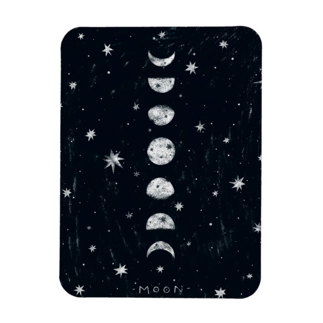 Phases of the moon Flexible Photo Magnet (Vertical)