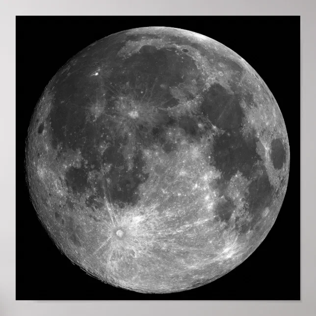 PHASES OF THE MOON, FULL MOON. PHOTO 1 OF 5. POSTER | Zazzle