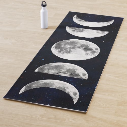 Phases of the Moon Galaxy Yoga Mat