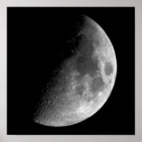 PHASES OF THE MOON, HALF MOON. PHOTO 2 OF 5.