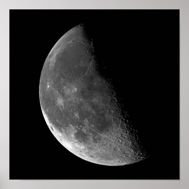 PHASES OF THE MOON, HALF MOON. PHOTO 4 OF 5. POSTER (Front)
