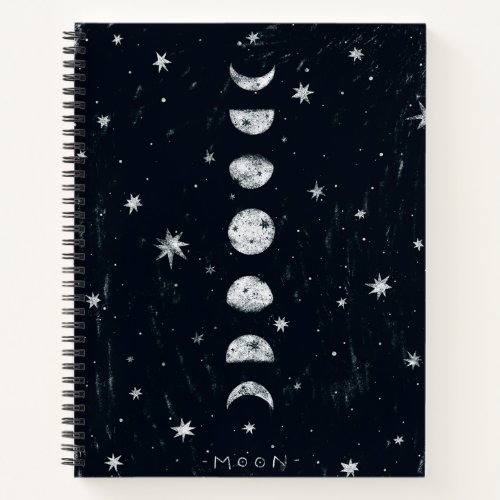 Phases of the moon notebook