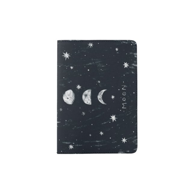 Phases of the moon passport holder (Front)