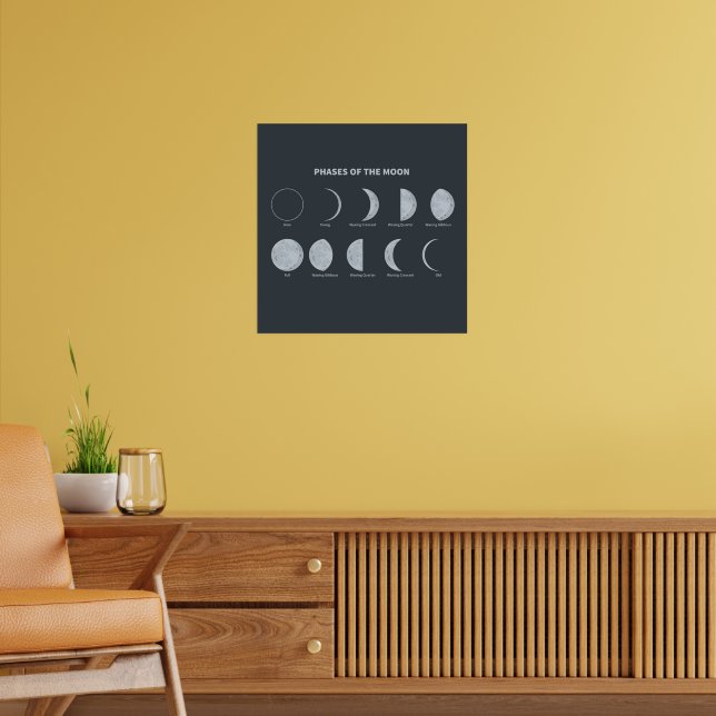 Phases of the Moon Poster | Zazzle