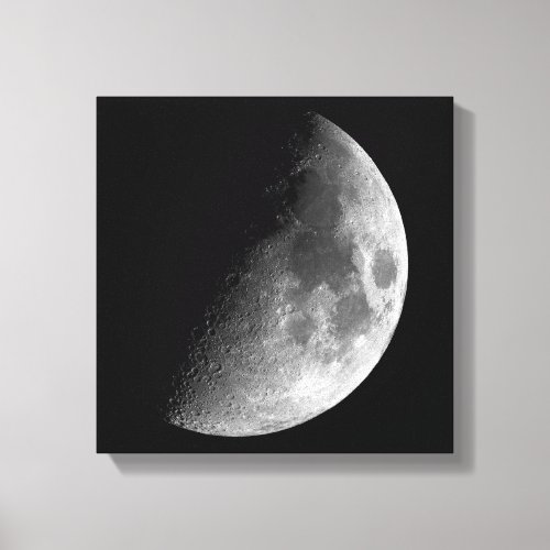 PHASES OF THE MOON SERIES HALF MOON PHOTO 2 OF 5 CANVAS PRINT