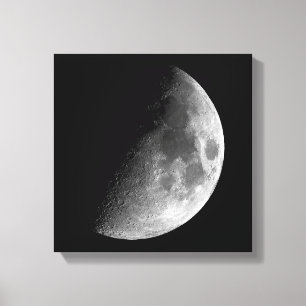 PHASES OF THE MOON SERIES, HALF MOON. PHOTO 2 OF 5 CANVAS PRINT