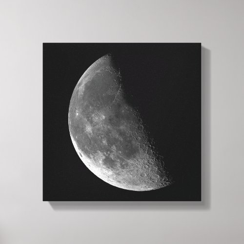 PHASES OF THE MOON SERIES HALF MOON PHOTO 4 OF 5 CANVAS PRINT