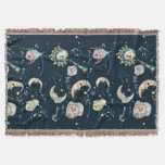 Phases of the Moon Throw Blanket