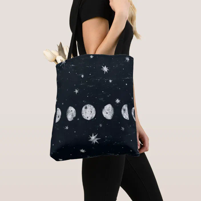Solar Eclipse Sun Moon Phase Astrology Mandala Spiritual Gifts Canvas Tote Bag 