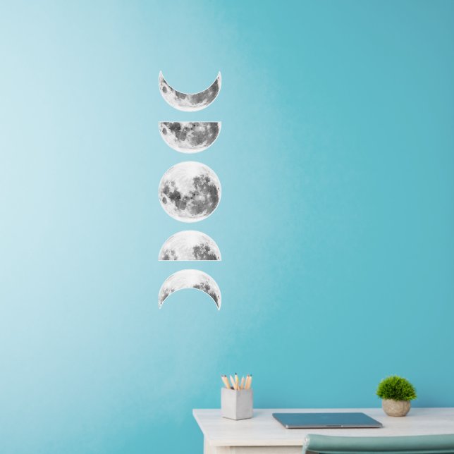 Phases of the Moon Wall Decal (Home Office)