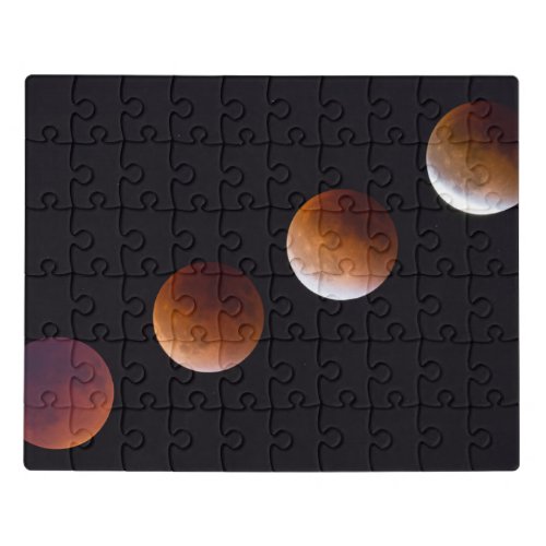 Phases of Total Lunar Eclipse  Seattle Jigsaw Puzzle