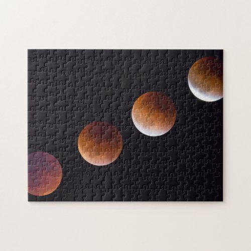 Phases of Total Lunar Eclipse  Seattle Jigsaw Puzzle