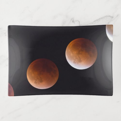 Phases of Total Lunar Eclipse  Seattle Trinket Tray
