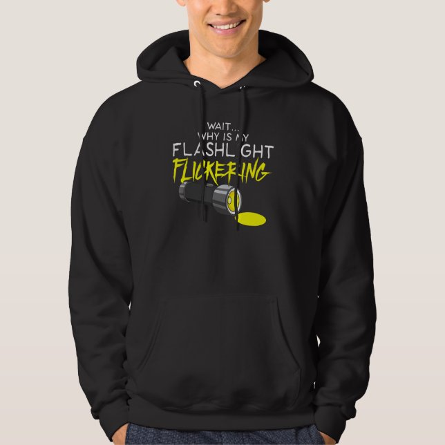 Phasmophobia Flickering Flashlight  Ghost Hunting Hoodie (Front)