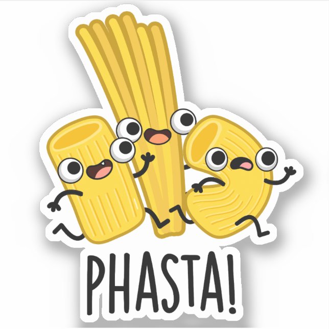 Phasta Funny Fast Pasta Pun  Sticker (Front)